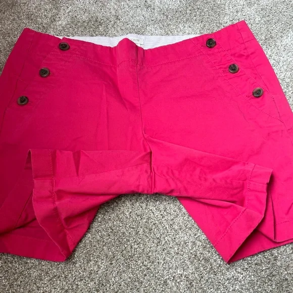 J Crew Hot Pink Side Button Sailor Chino Shorts 10 - Picture 5 of 7